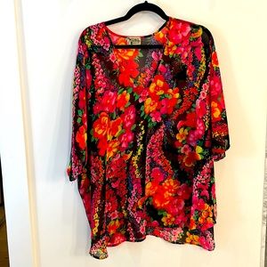 Show me your mumu neon floral tunic